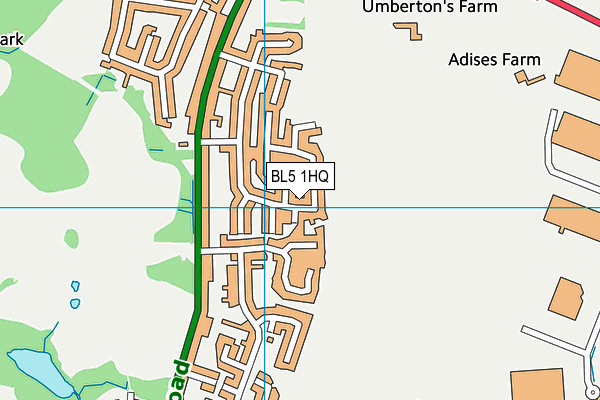 BL5 1HQ map - OS VectorMap District (Ordnance Survey) BL5 1HQ map - OS VectorMap District (Ordnance Survey)