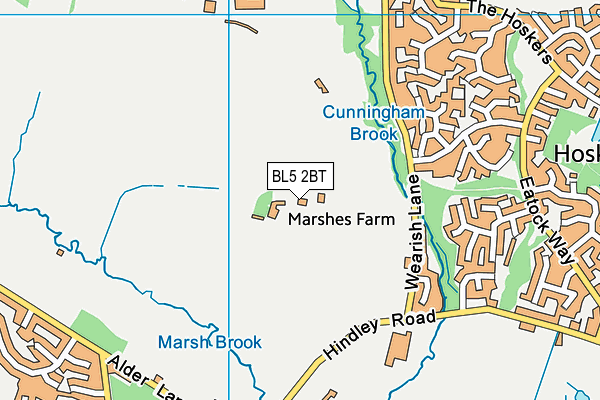 BL5 2BT map - OS VectorMap District (Ordnance Survey) BL5 2BT map - OS VectorMap District (Ordnance Survey)