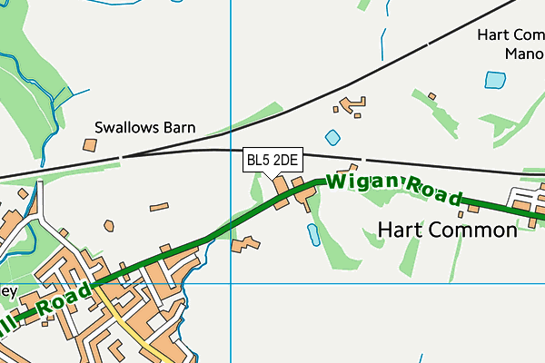 BL5 2DE map - OS VectorMap District (Ordnance Survey) BL5 2DE map - OS VectorMap District (Ordnance Survey)