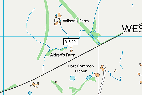 BL5 2DJ map - OS VectorMap District (Ordnance Survey) BL5 2DJ map - OS VectorMap District (Ordnance Survey)