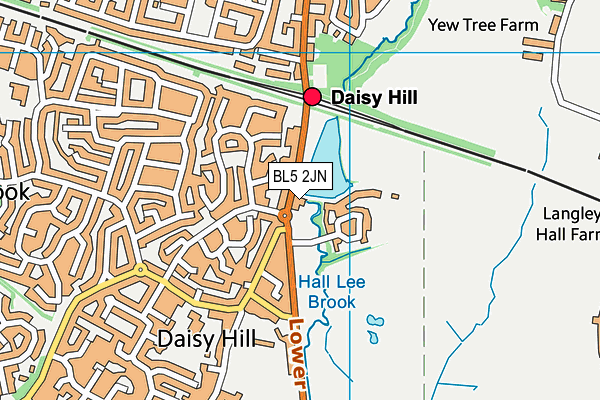 BL5 2JN map - OS VectorMap District (Ordnance Survey) BL5 2JN map - OS VectorMap District (Ordnance Survey)
