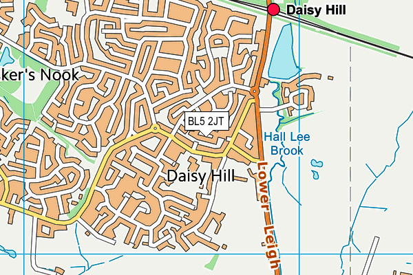 BL5 2JT map - OS VectorMap District (Ordnance Survey) BL5 2JT map - OS VectorMap District (Ordnance Survey)