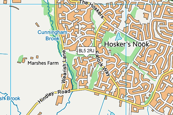 BL5 2RJ map - OS VectorMap District (Ordnance Survey) BL5 2RJ map - OS VectorMap District (Ordnance Survey)