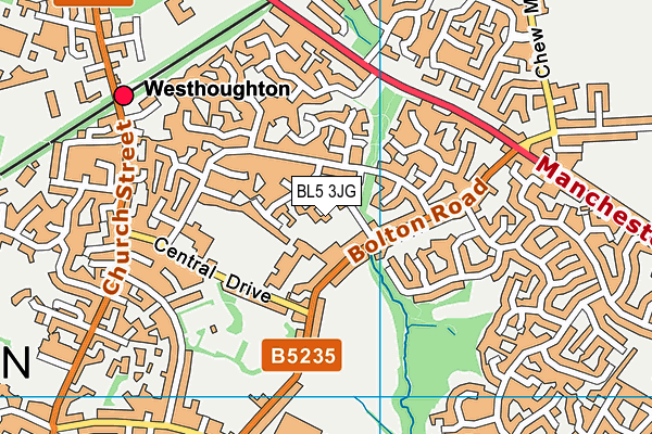 BL5 3JG map - OS VectorMap District (Ordnance Survey) BL5 3JG map - OS VectorMap District (Ordnance Survey)