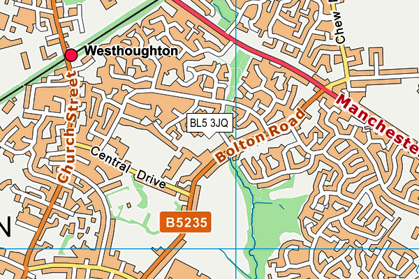 BL5 3JQ map - OS VectorMap District (Ordnance Survey) BL5 3JQ map - OS VectorMap District (Ordnance Survey)