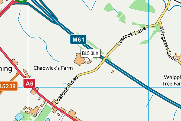 BL5 3LX map - OS VectorMap District (Ordnance Survey) BL5 3LX map - OS VectorMap District (Ordnance Survey)