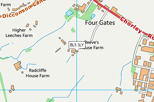BL5 3LY map - OS VectorMap District (Ordnance Survey) BL5 3LY map - OS VectorMap District (Ordnance Survey)