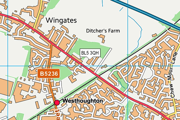 BL5 3QH map - OS VectorMap District (Ordnance Survey) BL5 3QH map - OS VectorMap District (Ordnance Survey)