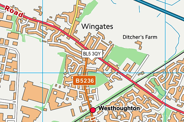 BL5 3QY map - OS VectorMap District (Ordnance Survey) BL5 3QY map - OS VectorMap District (Ordnance Survey)