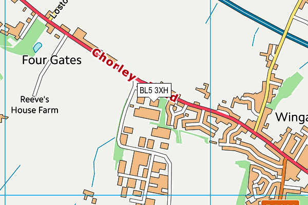 BL5 3XH map - OS VectorMap District (Ordnance Survey) BL5 3XH map - OS VectorMap District (Ordnance Survey)