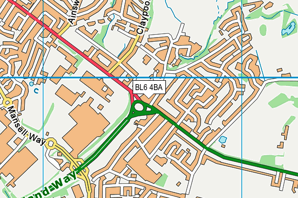 BL6 4BA map - OS VectorMap District (Ordnance Survey) BL6 4BA map - OS VectorMap District (Ordnance Survey)