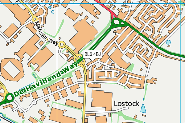BL6 4BJ map - OS VectorMap District (Ordnance Survey) BL6 4BJ map - OS VectorMap District (Ordnance Survey)