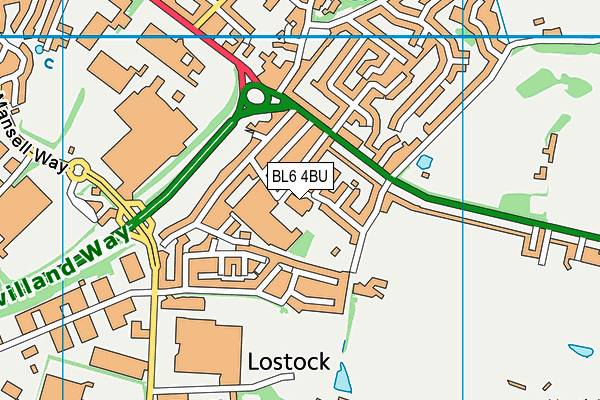 BL6 4BU map - OS VectorMap District (Ordnance Survey) BL6 4BU map - OS VectorMap District (Ordnance Survey)