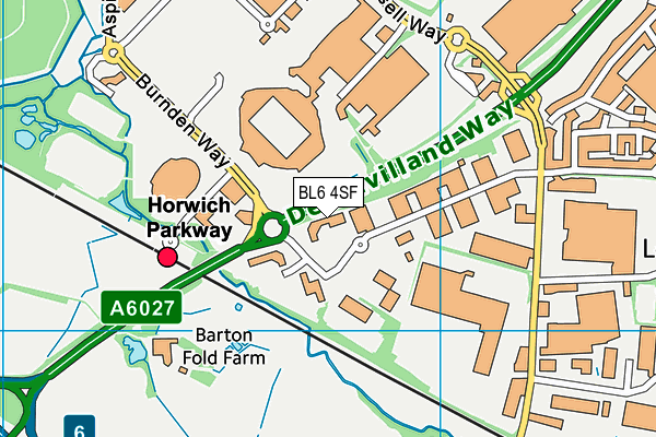 BL6 4SF map - OS VectorMap District (Ordnance Survey) BL6 4SF map - OS VectorMap District (Ordnance Survey)