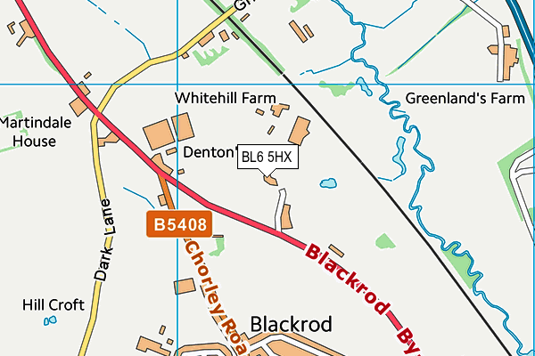 BL6 5HX map - OS VectorMap District (Ordnance Survey) BL6 5HX map - OS VectorMap District (Ordnance Survey)