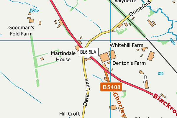 BL6 5LA map - OS VectorMap District (Ordnance Survey) BL6 5LA map - OS VectorMap District (Ordnance Survey)
