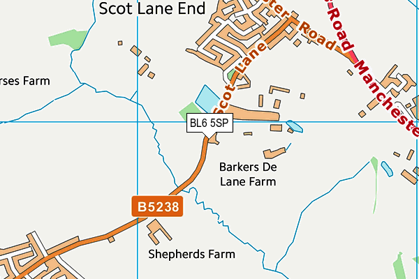 BL6 5SP map - OS VectorMap District (Ordnance Survey) BL6 5SP map - OS VectorMap District (Ordnance Survey)