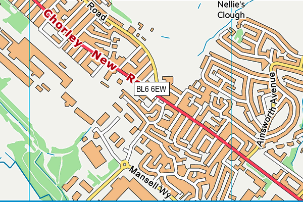BL6 6EW map - OS VectorMap District (Ordnance Survey) BL6 6EW map - OS VectorMap District (Ordnance Survey)