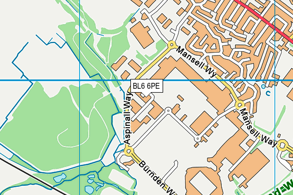 BL6 6PE map - OS VectorMap District (Ordnance Survey) BL6 6PE map - OS VectorMap District (Ordnance Survey)