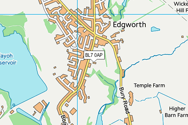 BL7 0AP map - OS VectorMap District (Ordnance Survey) BL7 0AP map - OS VectorMap District (Ordnance Survey)