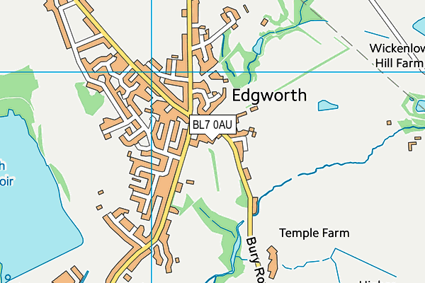 BL7 0AU map - OS VectorMap District (Ordnance Survey) BL7 0AU map - OS VectorMap District (Ordnance Survey)
