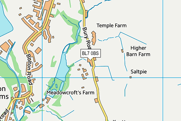 BL7 0BS map - OS VectorMap District (Ordnance Survey) BL7 0BS map - OS VectorMap District (Ordnance Survey)