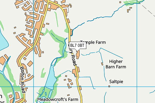BL7 0BT map - OS VectorMap District (Ordnance Survey) BL7 0BT map - OS VectorMap District (Ordnance Survey)
