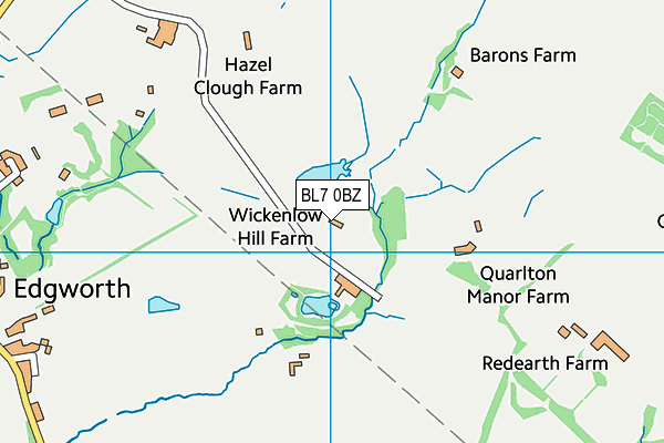 BL7 0BZ map - OS VectorMap District (Ordnance Survey) BL7 0BZ map - OS VectorMap District (Ordnance Survey)