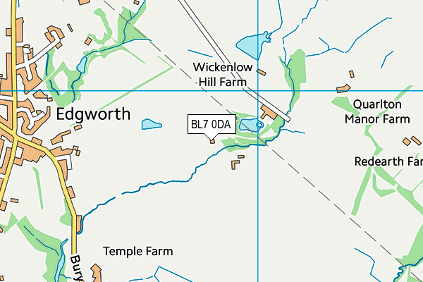 BL7 0DA map - OS VectorMap District (Ordnance Survey) BL7 0DA map - OS VectorMap District (Ordnance Survey)
