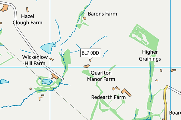 BL7 0DD map - OS VectorMap District (Ordnance Survey) BL7 0DD map - OS VectorMap District (Ordnance Survey)