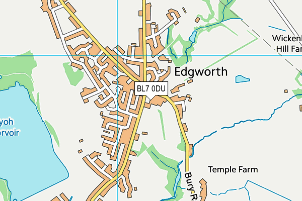 BL7 0DU map - OS VectorMap District (Ordnance Survey) BL7 0DU map - OS VectorMap District (Ordnance Survey)
