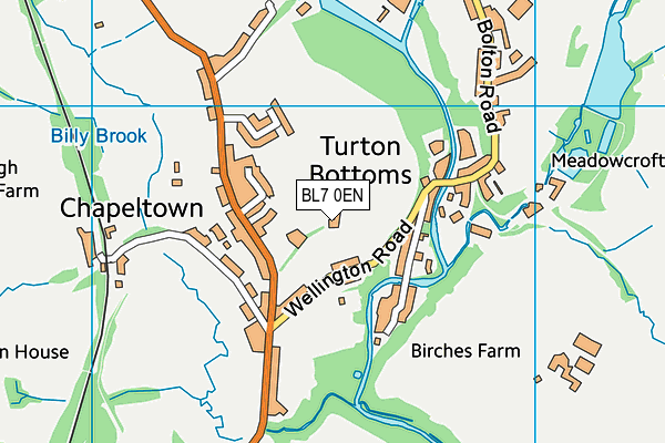 BL7 0EN map - OS VectorMap District (Ordnance Survey) BL7 0EN map - OS VectorMap District (Ordnance Survey)