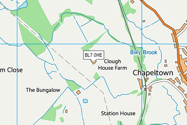 BL7 0HE map - OS VectorMap District (Ordnance Survey) BL7 0HE map - OS VectorMap District (Ordnance Survey)