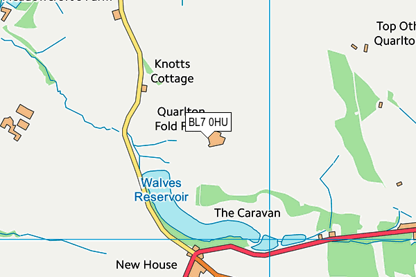 BL7 0HU map - OS VectorMap District (Ordnance Survey) BL7 0HU map - OS VectorMap District (Ordnance Survey)