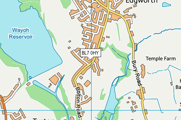 BL7 0HY map - OS VectorMap District (Ordnance Survey) BL7 0HY map - OS VectorMap District (Ordnance Survey)