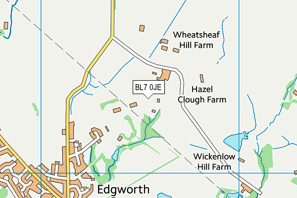 BL7 0JE map - OS VectorMap District (Ordnance Survey) BL7 0JE map - OS VectorMap District (Ordnance Survey)