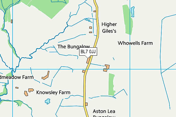 BL7 0JJ map - OS VectorMap District (Ordnance Survey) BL7 0JJ map - OS VectorMap District (Ordnance Survey)