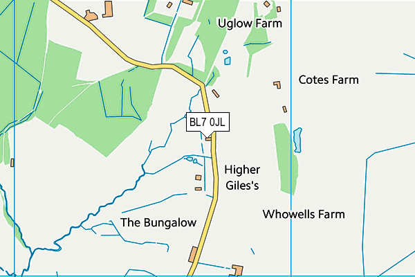 BL7 0JL map - OS VectorMap District (Ordnance Survey) BL7 0JL map - OS VectorMap District (Ordnance Survey)