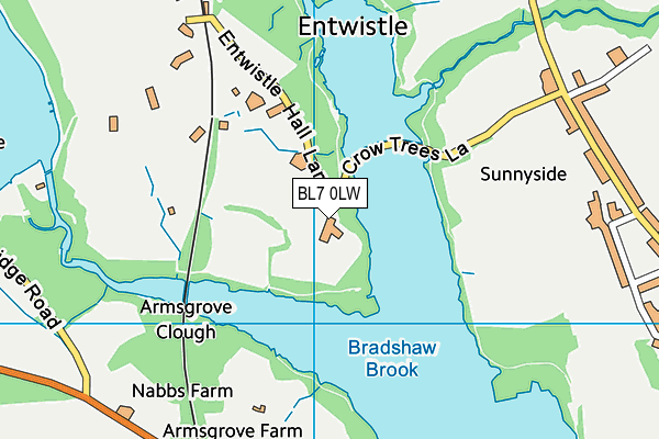 BL7 0LW map - OS VectorMap District (Ordnance Survey) BL7 0LW map - OS VectorMap District (Ordnance Survey)