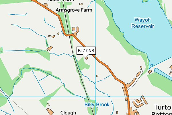 BL7 0NB map - OS VectorMap District (Ordnance Survey) BL7 0NB map - OS VectorMap District (Ordnance Survey)