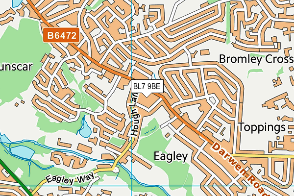 BL7 9BE map - OS VectorMap District (Ordnance Survey) BL7 9BE map - OS VectorMap District (Ordnance Survey)