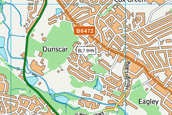 BL7 9HN map - OS VectorMap District (Ordnance Survey)