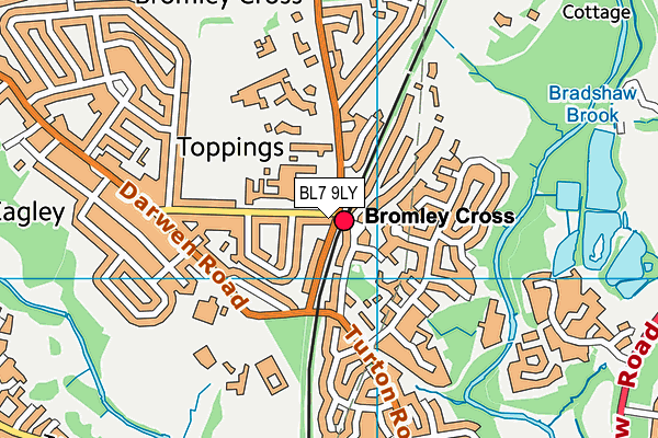 BL7 9LY map - OS VectorMap District (Ordnance Survey) BL7 9LY map - OS VectorMap District (Ordnance Survey)
