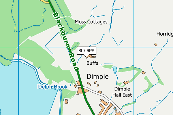 BL7 9PS map - OS VectorMap District (Ordnance Survey) BL7 9PS map - OS VectorMap District (Ordnance Survey)