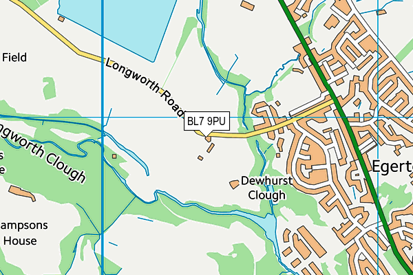 BL7 9PU map - OS VectorMap District (Ordnance Survey) BL7 9PU map - OS VectorMap District (Ordnance Survey)