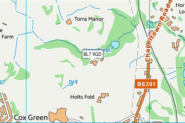 BL7 9QD map - OS VectorMap District (Ordnance Survey) BL7 9QD map - OS VectorMap District (Ordnance Survey)
