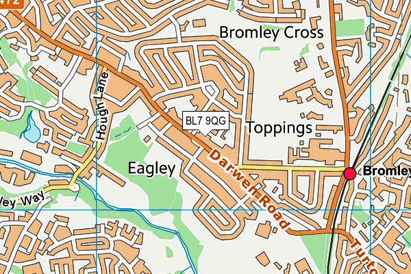 BL7 9QG map - OS VectorMap District (Ordnance Survey) BL7 9QG map - OS VectorMap District (Ordnance Survey)