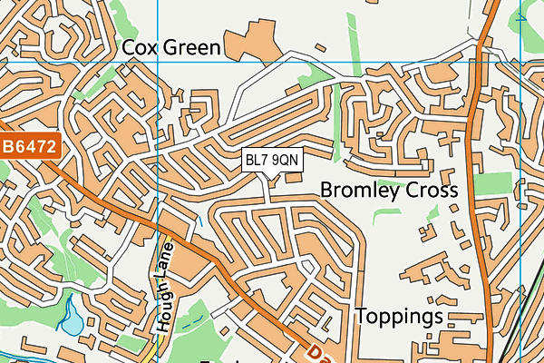 BL7 9QN map - OS VectorMap District (Ordnance Survey) BL7 9QN map - OS VectorMap District (Ordnance Survey)