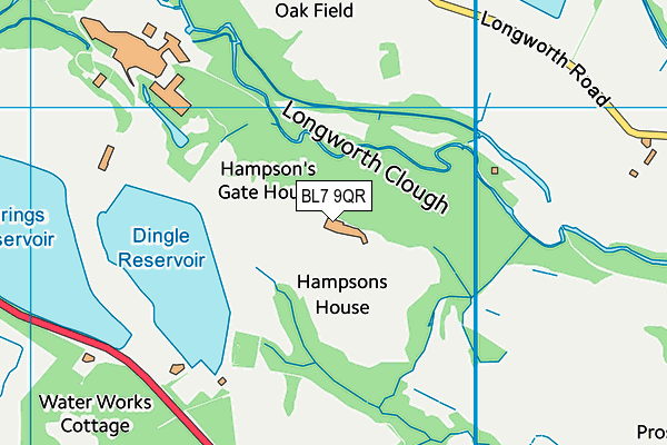 BL7 9QR map - OS VectorMap District (Ordnance Survey) BL7 9QR map - OS VectorMap District (Ordnance Survey)