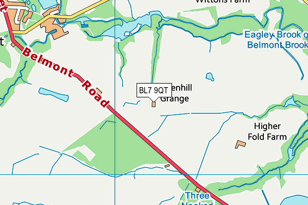 BL7 9QT map - OS VectorMap District (Ordnance Survey) BL7 9QT map - OS VectorMap District (Ordnance Survey)
